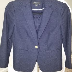 ANN TAYLOR NAVY BLUE BLAZER (PETITE)